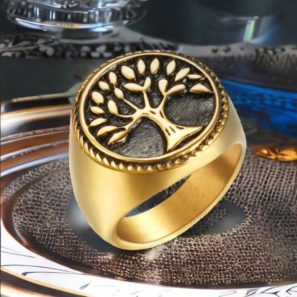 Anello placcato oro uomo hotsell