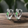 Sterling Silver snake hoop earrings