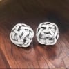 Celtic Viking knot silver stud earrings