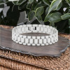 Herren-Kettenarmband aus Edelstahl mit polierter Oberfläche