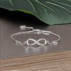 925 silver infinity bracelet rhodium plate set with zirconium
