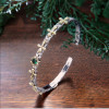 Bracelet argent massif jonc croix homme femme