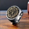 Saint Michael Knights Cross Steel Men's Ring