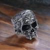 Anello teschio in acciaio da uomo