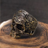 Men's stainless steel skull ring