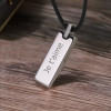 Personalized men's tungsten plaque pendant