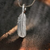 925 silver feather pendant for men and women