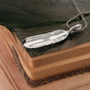 925 silver feather pendant for men and women