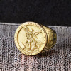 Anello di protezione da uomo in acciaio Saint Michael Chevaliere