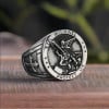 Bague homme saint michael chevaliere protection acier