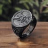 Bague homme saint michael chevaliere protection acier