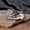 Bague homme femme argent massif ouvert aile ange