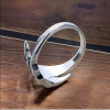 Bague homme femme argent massif ouvert aile ange