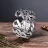 Sterling Silver Double Chain Open Ring