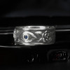 Bague argent ouvert homme oeil de dieu zirconium