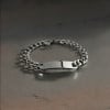 Blanc Bracelet personnalise noir gourmette acier homme personnalisable