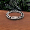 Pulsera para hombre con robusta cadena de motociclista de acero, diseño celta