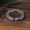 Pulsera para hombre con robusta cadena de motociclista de acero, diseño celta