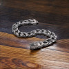 Bracelet homme chaine biker acier robuste motif celtique