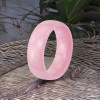 Pink Ceramic Polished Dome Band Ring