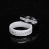 Bague alliance ceramique polie ligne zirconium