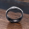 Bague alliance ceramique polie ligne zirconium