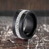 Bague femme ceramique anneau plat bande zirconium