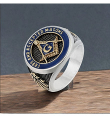 Freemasonry knightly steel men's ring