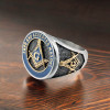 Freemasonry knightly steel men's ring