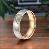 Steel couple ring heart engraving personalized alliance
