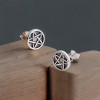 Pendientes de plata con pentáculos de estrella punk para hombre y mujer