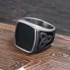 Men's Stainless Steel Black Resin Ring Celtic Knot
