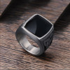 Men's Stainless Steel Black Resin Ring Celtic Knot