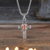 Pendentif homme croix celtique acier finition polie