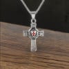 Pendentif homme croix celtique acier finition polie
