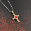Pendentif homme croix celtique acier finition polie
