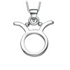 Herenketting met sterrenbeeld Stier en zilveren hanger
