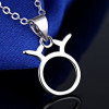 Pendentif homme Collier argent zodiaque Taureau