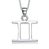 Ciondolo da uomo Collana zodiacale in argento Gemelli