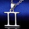Ciondolo da uomo Collana zodiacale in argento Gemelli