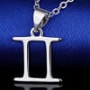 Zilveren herenketting met sterrenbeeld Tweelingen