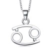 Collana da uomo in argento con zodiaco Cancro
