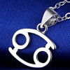 Collana da uomo in argento con zodiaco Cancro