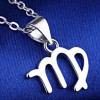 Pendentif homme Collier argent zodiaque Vierge