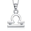 Collana da uomo in argento zodiaco Bilancia con ciondolo