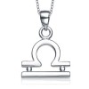 Sterling Silver Libra zodiac pendant necklace