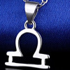 Sterling Silver Libra zodiac pendant necklace