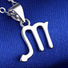 Sterling Silver Scorpio zodiac pendant necklace