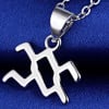 Pendentif homme Collier argent zodiaque Verseau