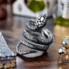 Bague homme femme serpent en acier inoxydable